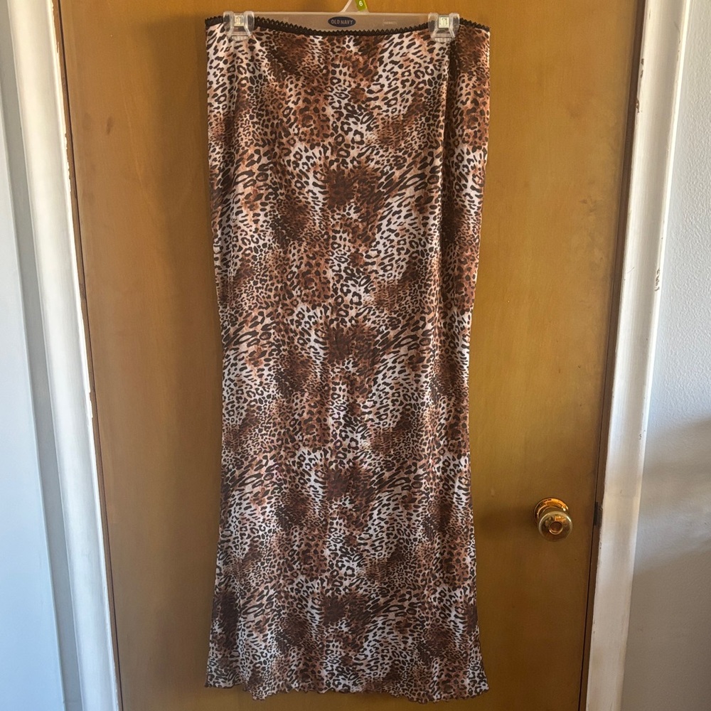 SOLD Forever 21 Animal Print Maxi Skirt